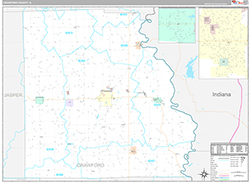Crawford County, IL Wall Map Premium Style 2026