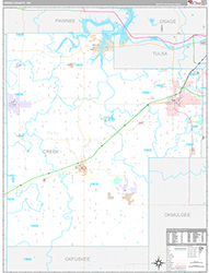Creek County Wall Map Premium Style 2026