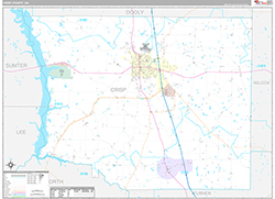 Crisp County Wall Map Premium Style 2026