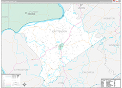 Crittenden County Wall Map Premium Style 2026