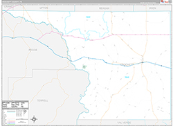 Crockett County Wall Map Premium Style 2026