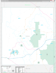Crook County, WY Wall Map Premium Style 2024