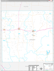 Crosby County Wall Map Premium Style 2026
