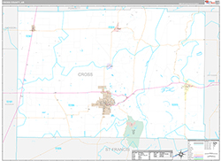 Cross County Wall Map Premium Style 2026