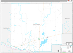 Crowley County Wall Map Premium Style 2026