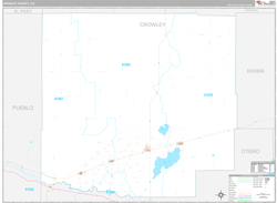 Crowley County, CO Wall Map Premium Style 2024