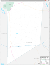 Culberson County, TX Wall Map Premium Style 2024