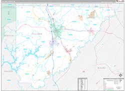 Cullman County Wall Map Premium Style 2026