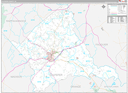 Culpeper County Wall Map Premium Style 2026
