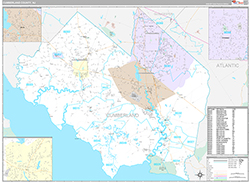 Cumberland County Wall Map Premium Style 2026