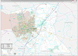 Cumberland County, NC Wall Map Premium Style 2026