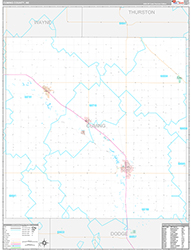 Cuming County Wall Map Premium Style 2026