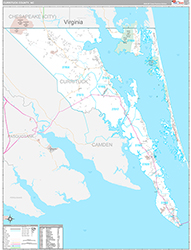 Currituck County Wall Map Premium Style 2026