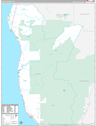 Curry County Wall Map Premium Style 2026