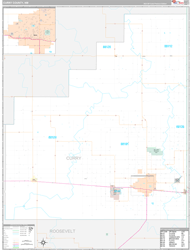 Curry County, NM Wall Map Premium Style 2024