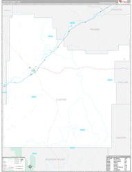 Custer County, MT Wall Map Premium Style 2023