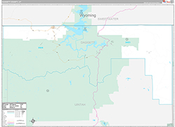 Daggett County Wall Map Premium Style 2026