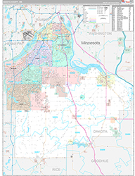 Dakota County Wall Map Premium Style 2026