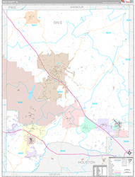 Dale County Wall Map Premium Style 2026