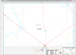 Dallam County Wall Map Premium Style 2026