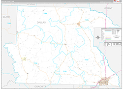 Dallas County Wall Map Premium Style 2026