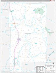 Dallas County Wall Map Premium Style 2026