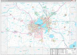 Dane County Wall Map Premium Style 2026