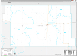 Daniels County Wall Map Premium Style 2026