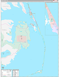 Dare County Wall Map Premium Style 2026
