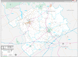 Darlington County Wall Map Premium Style 2026