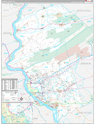 Dauphin County Wall Map Premium Style 2026