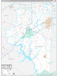 Davidson County Wall Map Premium Style 2026