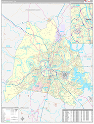 Davidson County Wall Map Premium Style 2026