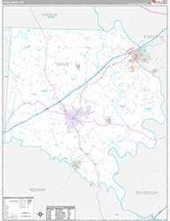 Davie County Wall Map Premium Style 2026