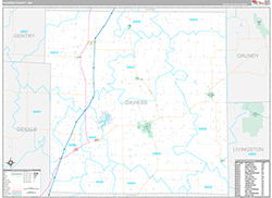 Daviess County Wall Map Premium Style 2026