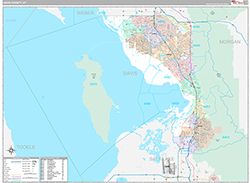 Davis County Wall Map Premium Style 2026