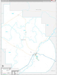 Dawson County Wall Map Premium Style 2026