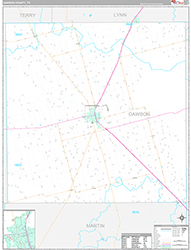 Dawson County Wall Map Premium Style 2026