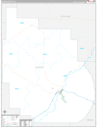 Dawson County, MT Wall Map Premium Style 2023