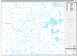 Day County Wall Map Premium Style 2026