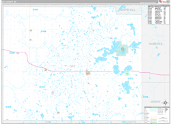 Day County, SD Wall Map Premium Style 2024