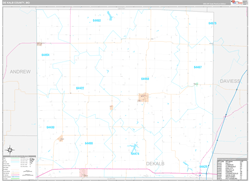 DeKalb County, MO Wall Map Premium Style 2024