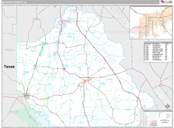 DeSotoParish (County), LA Wall Map Premium Style 2023