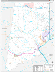 Dearborn County Wall Map Premium Style 2026