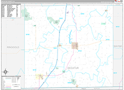 Decatur County Wall Map Premium Style 2026
