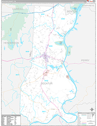 Decatur County Wall Map Premium Style 2026