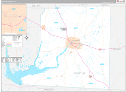 Decatur County, GA Wall Map Premium Style 2024