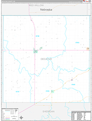 Decatur County, KS Wall Map Premium Style 2026