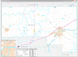 Defiance County Wall Map Premium Style 2026