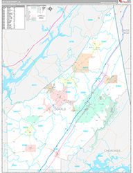 Dekalb County Wall Map Premium Style 2026